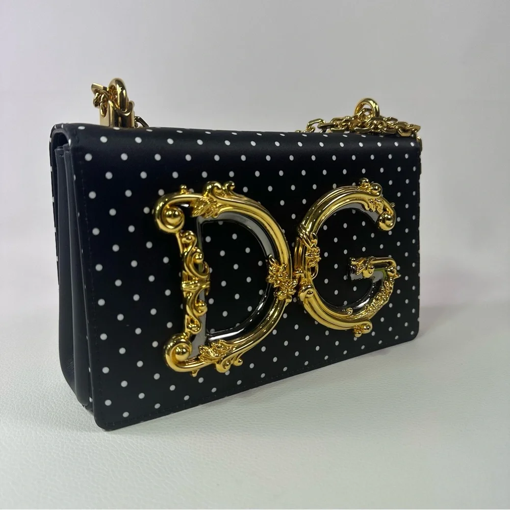 NEW Dolce & Gabbana Small DG Satin Baroque Crossbody Bag - Picture 8 of 12
